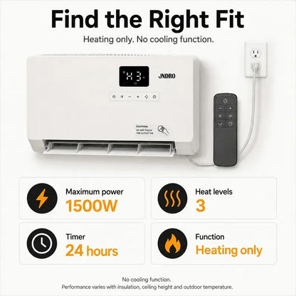 Smart Wall Mounted Panel Heater, 1500W Fast Heating Indoor Electric Space Heater with Oscillation, 24H Timer & Overheat Protection, Adjustable Heating for Bedroom, Bathroom & Office