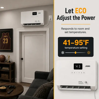 Smart Wall Mounted Panel Heater, 1500W Fast Heating Indoor Electric Space Heater with Oscillation, 24H Timer & Overheat Protection, Adjustable Heating for Bedroom, Bathroom & Office