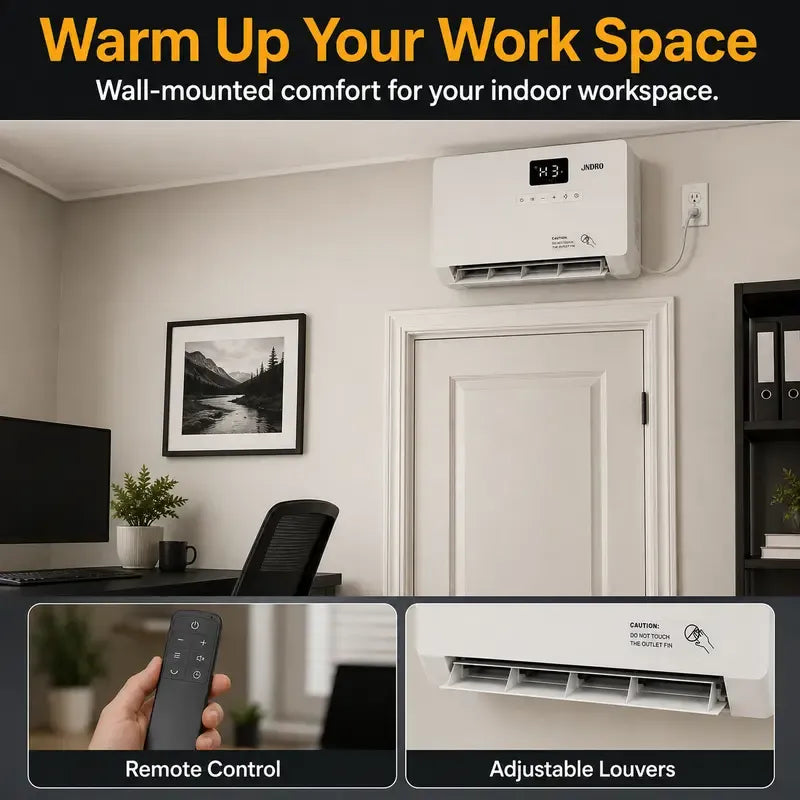 Smart Wall Mounted Panel Heater, 1500W Fast Heating Indoor Electric Space Heater with Oscillation, 24H Timer & Overheat Protection, Adjustable Heating for Bedroom, Bathroom & Office
