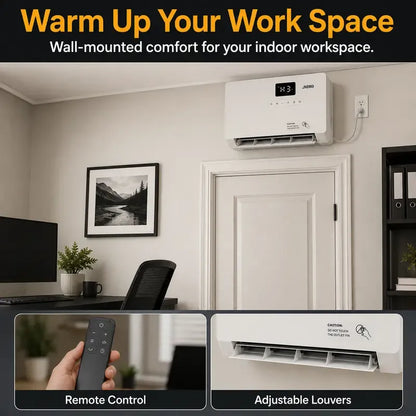 Smart Wall Mounted Panel Heater, 1500W Fast Heating Indoor Electric Space Heater with Oscillation, 24H Timer & Overheat Protection, Adjustable Heating for Bedroom, Bathroom & Office
