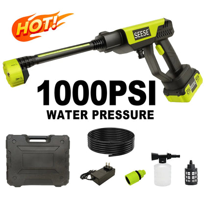 Cordless Portable Pressure Washer with Single Port Charger Base, Handheld Bottle Power Washer for Car Washing, Home Cleaning & Garden Watering