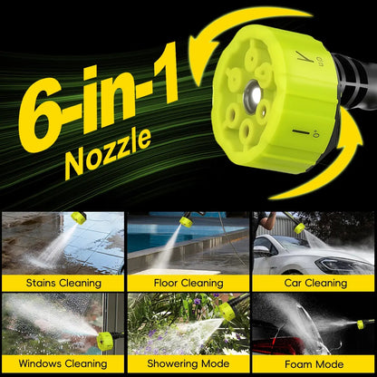 Cordless Portable Pressure Washer with Single Port Charger Base, Handheld Bottle Power Washer for Car Washing, Home Cleaning & Garden Watering
